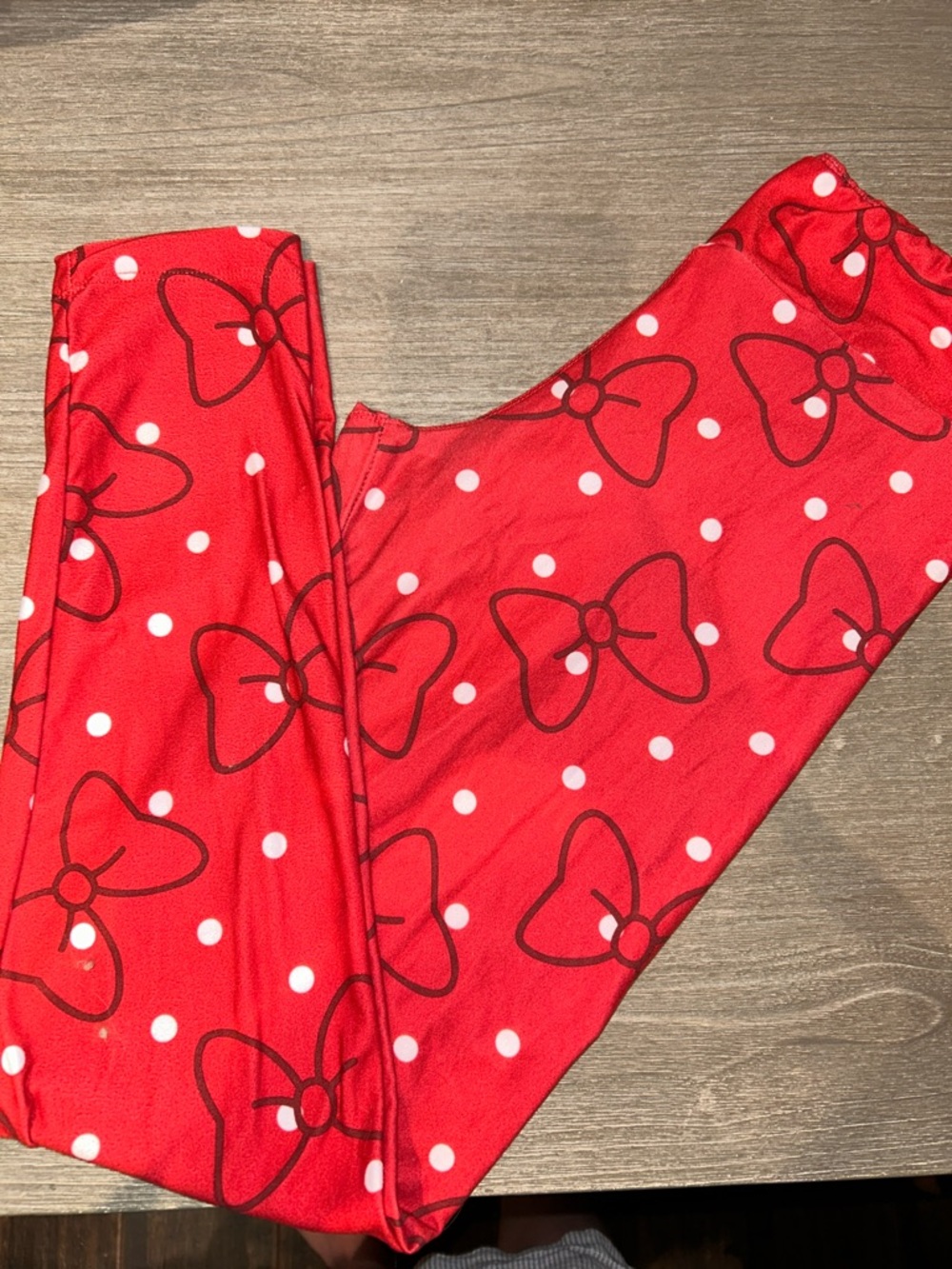 Disney Red Bow & Polka Dot Leggings